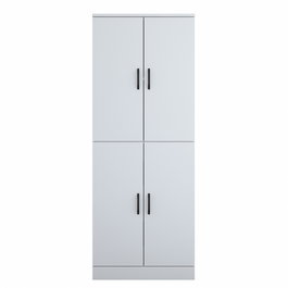 Hanah Home KD109 - 3198 Armario para Lavadora Blanco 70x181.8x72.5 cm Aglomerado Melamina Montaje Pared Organización Lavadero